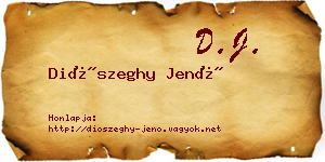 Diószeghy Jenő névjegykártya