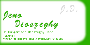 jeno dioszeghy business card